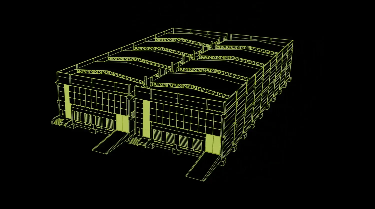 Sistema modular — muros removibles unen dos bodegas en una